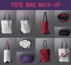 10个女性手提袋品牌展示模型：Tote Bag Mock-up
